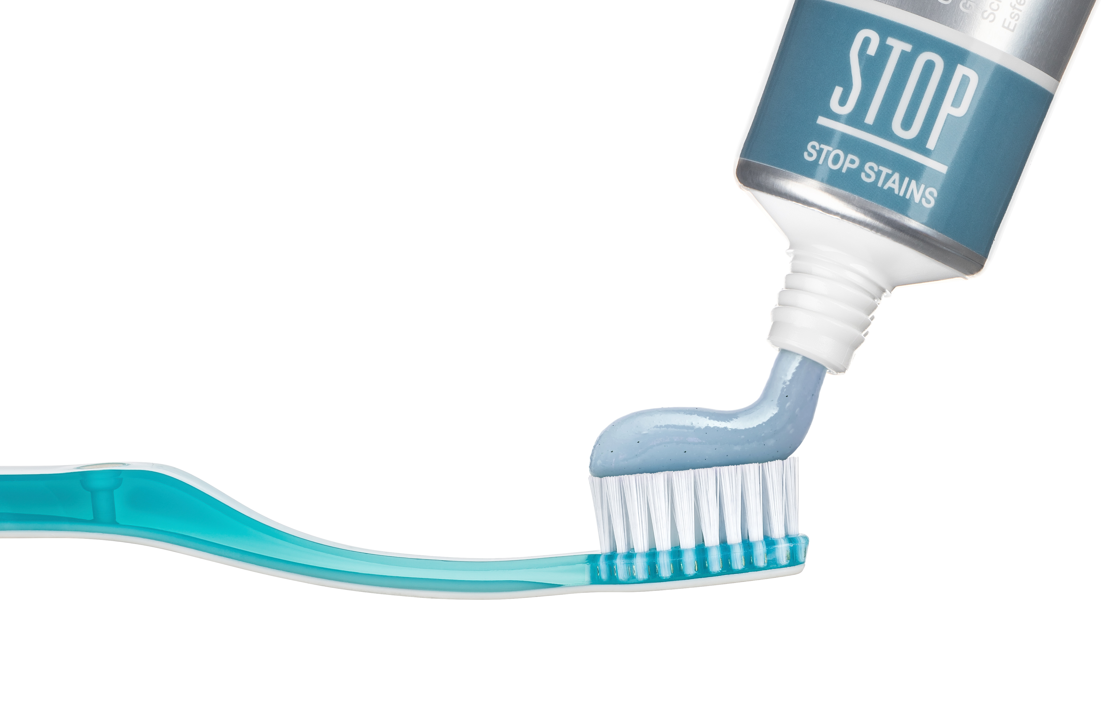 STOP Stains Swiss Whitening toothpaste and ultrasoft toothbrush