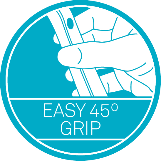 Ergonomic easy 45-degree grip icon