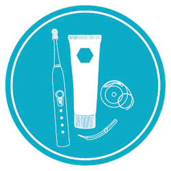 Oral care routine icon