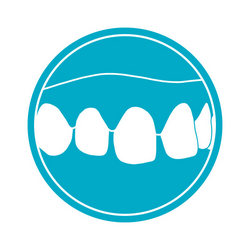 Wide interdental spaces icon
